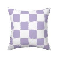 Pastel Lilac Brushed Checkerboard