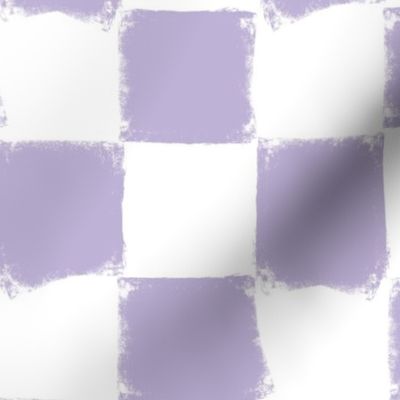 Pastel Lilac Brushed Checkerboard