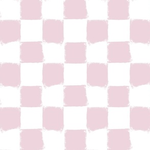 Queen Pink Brushed Checkerboard