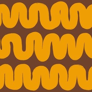 Yellow Waves on Brown
