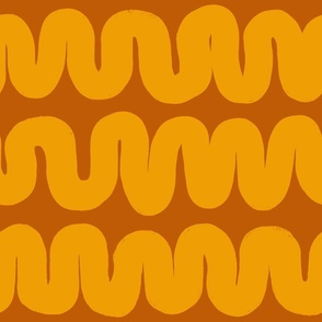 Yellow Waves on Orange