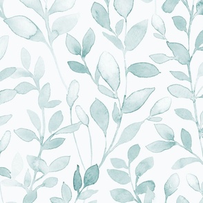 Midsummer / Leaves in light turquoise - large scale