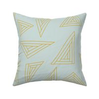 Large yellow outlined triangles on baby blue 24