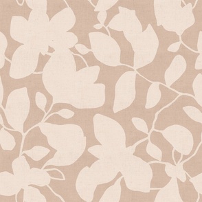 Earth Tone Magnolia sand beige mono large scale