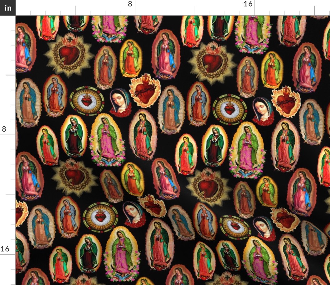 Virgin of Guadalupe - Black - MEDIUM