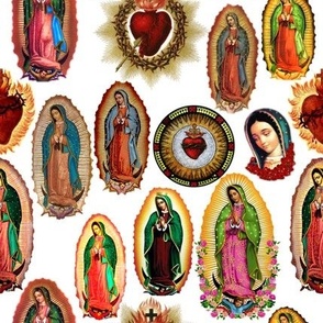 Virgin of Guadalupe - White - MEDIUM