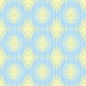 Light Sky Blue Lemon Yellow Kaleidoscope 