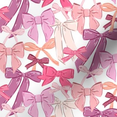 Pretty Pink and Purple Hair Bows and Ribbons