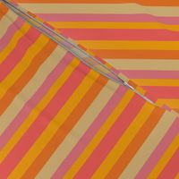 Stripes Petal Solid Color Orange and Pink