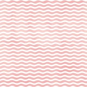 Light Salmon Pink White Waves Slightly Worn