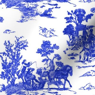 Blue Horse Toile