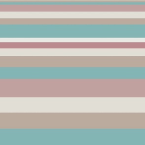 Glacier, Mauve and Rose Stripes