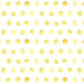 Autumn Coordinate Yellow Golden Orange Polka Dots Watercolor 