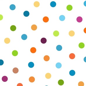 Safari Coordinate Polka Dots On White 