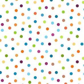 Safari Coordinate Polka Dots On White Small  