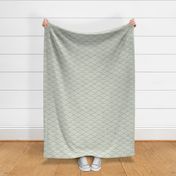 Japanese Rainbow Arches- Seigaiha- Petal Solids Coordinate Sage on White- Large- Linen Texture- Green Rainbows- Scallops- Arches- Sea Waves- Medium