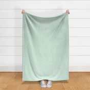 Japanese Rainbow Arches- Seigaiha- Petal Solids Coordinate Jade on White- Large- Linen Texture- Green Rainbows- Scallops- Arches- Sea Waves- Small
