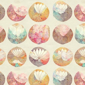 Pastel Florals I  - Abstract Circles 