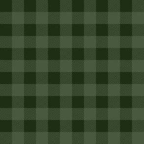 Autumnal Woodlands Plaid in Forest Green Small