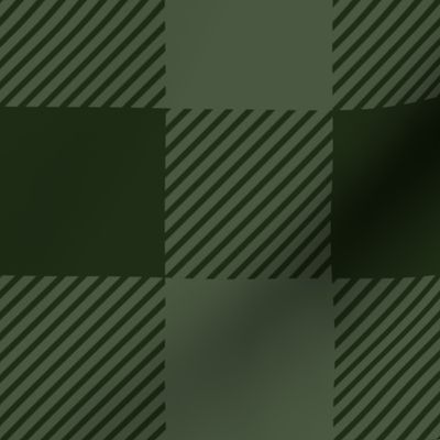 Autumnal Woodlands Plaid in Forest Green Medium