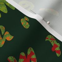Colourful Merry Christmas Pattern on Sacramento Green | Medium Scale