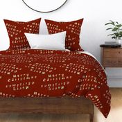 Merry Christmas Pattern on Currant Red | Medium Scale