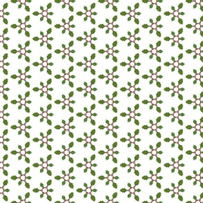 Triangular Christmas Holly Pattern | Medium Scale