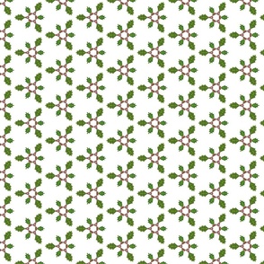 Triangular Christmas Holly Pattern | Large Scale