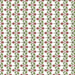 Starry Christmas Holly Pattern | Medium Scale
