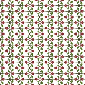 Starry Christmas Holly Pattern | Large Scale