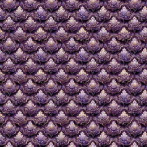 Purple Stones Organic Damask