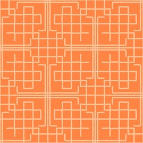 geometric oriental screen orange