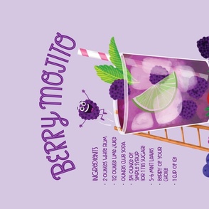 Berry Mojito Recipe Tea Towel