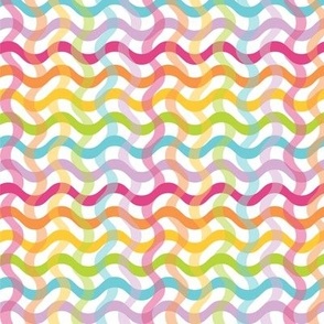 Rainbow Waves Plaid