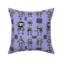 Little Robots on Lilac Medium 