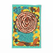 African Yam and Peanut Soup Kitchen Food Recipe Wall Hanging and Tea Towel - UnBlink Studio by Jackie Tahara