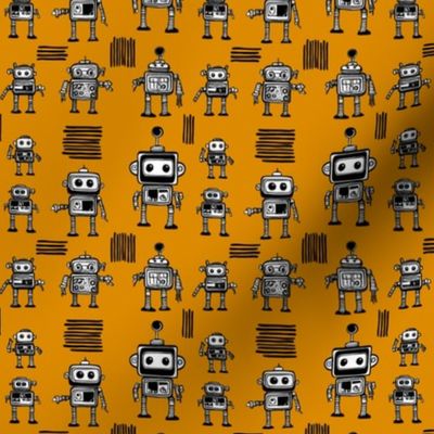 Little Robots on Calico Small 