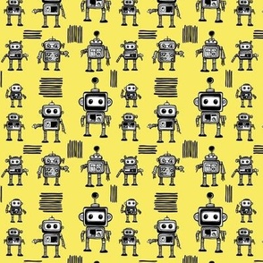Little Robots on Yellow