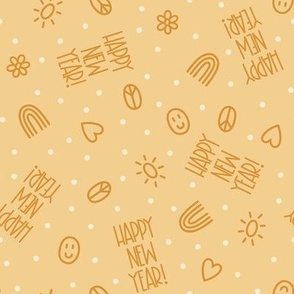 Boho Happy New Year: Golden Yellow