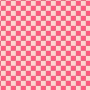 Small Pink Checkerboard Fun and Trendy - each square is 1 inch
