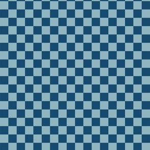 Small Blue Checkerboard Fun and Trendy - each square is 1 inch
