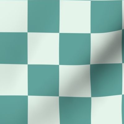 Medium Green Checkerboard Fun and Trendy - each square is 2 inch
