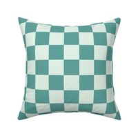 Medium Green Checkerboard Fun and Trendy - each square is 2 inch
