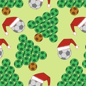 Soccer Christmas Trees and Santa Hats Honeydew