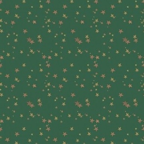 Gold Stars on Green (Coordinates with River Rat Collection)