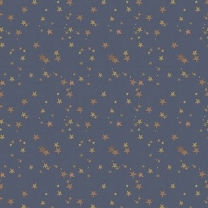 Gold Stars on Dusty Blue (Coordinates with River Rat Collection)