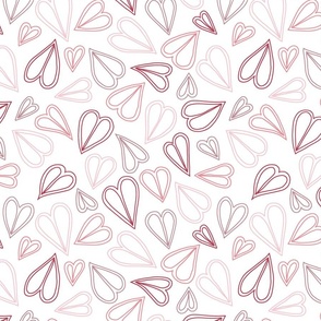 PINK AND RED TOSSED HEARTS 04 MEDIUM