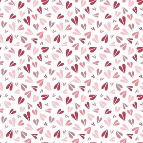 PINK AND RED TOSSED HEARTS 02 SMALL