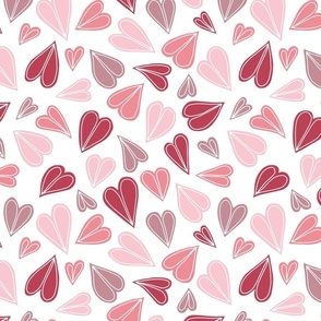 PINK AND RED TOSSED HEARTS 01 MEDIUM