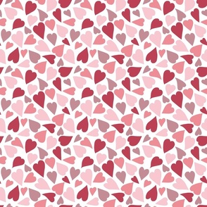 PINK AND RED TOSSED HEARTS 00 SMALL